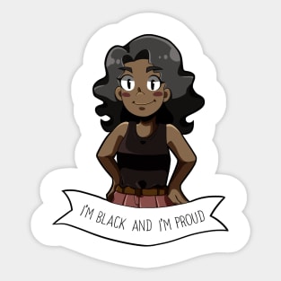 Black Lives Matter Female Cartoon Sticker